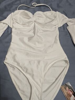 Nicolita White Strapless One-Piece Swimsuit